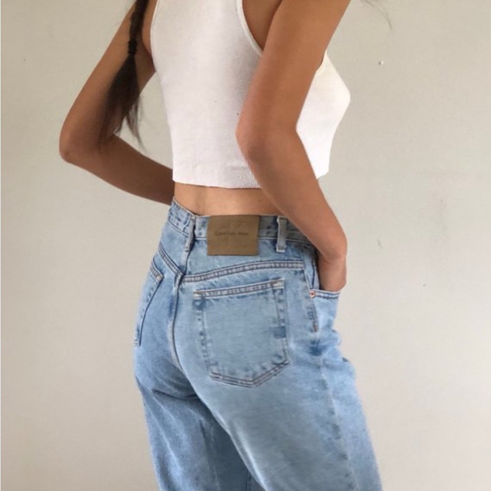 Vintage 90s Light Wash Calvin Klein Denim Jeans Size 32 - Picture 2 of 16